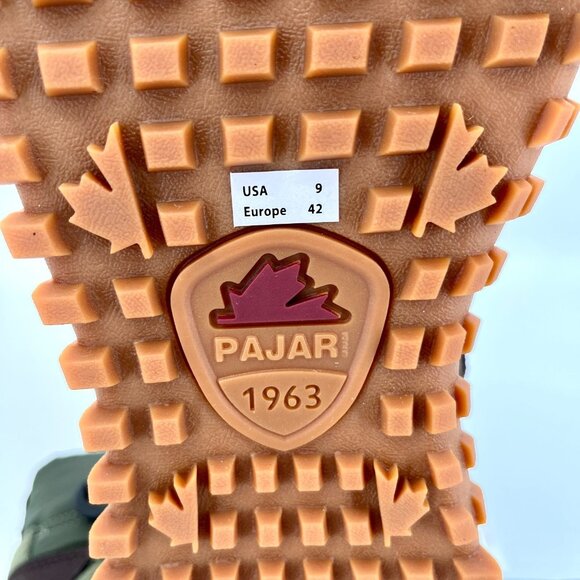 Pajar Fero 2.0 Boot Size 9M Green Waterproof Nylon Leather Winter Snow Boot - Picture 14 of 15